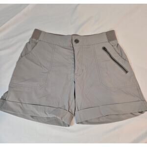 Pacific Trail Gray Nylon Spandex Stretch Hiking Cargo Shorts‎ Small